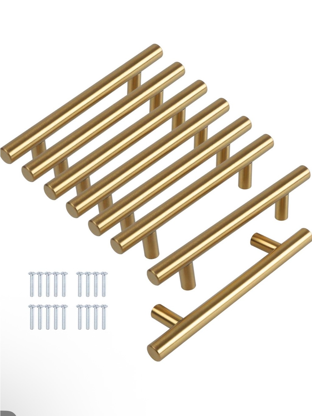 6 inch Brass Cabinet Handles Stainless Steel bar Handle (15 pack/Gold/NWT)